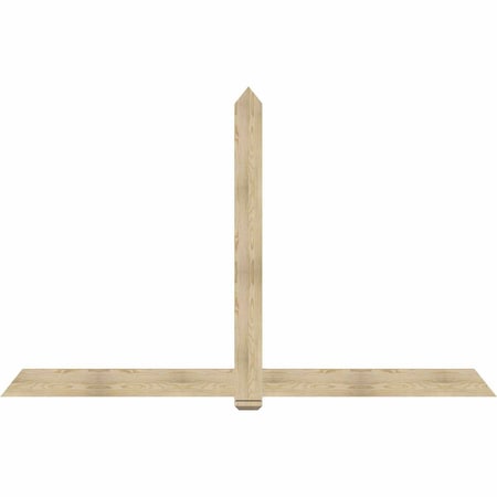 Ekena Millwork Eugene Rough Sawn Timber Gable Bracket, Douglas Fir, 108"W x 68"H x 2"D x 6"F, 15/12 Pitch GBW108X68X0206EUG00RDF